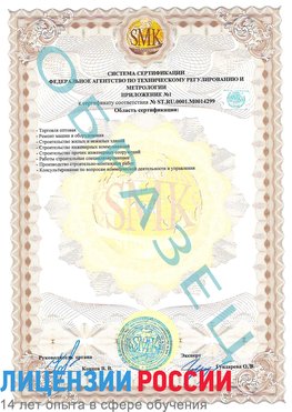Образец сертификата соответствия (приложение) Оленегорск Сертификат ISO 14001